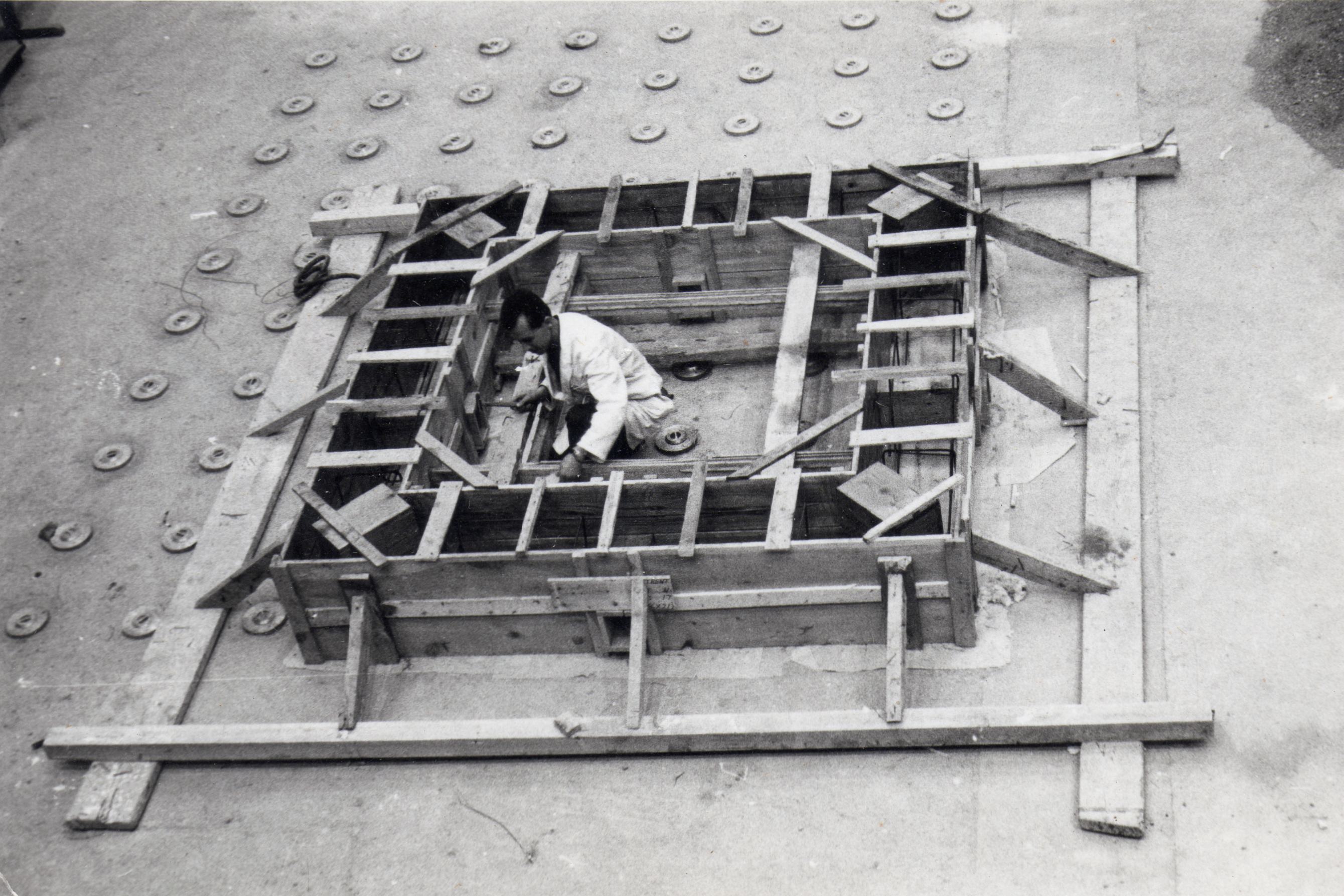 Kocatepe Mosque model preparation (foundation) (1965)