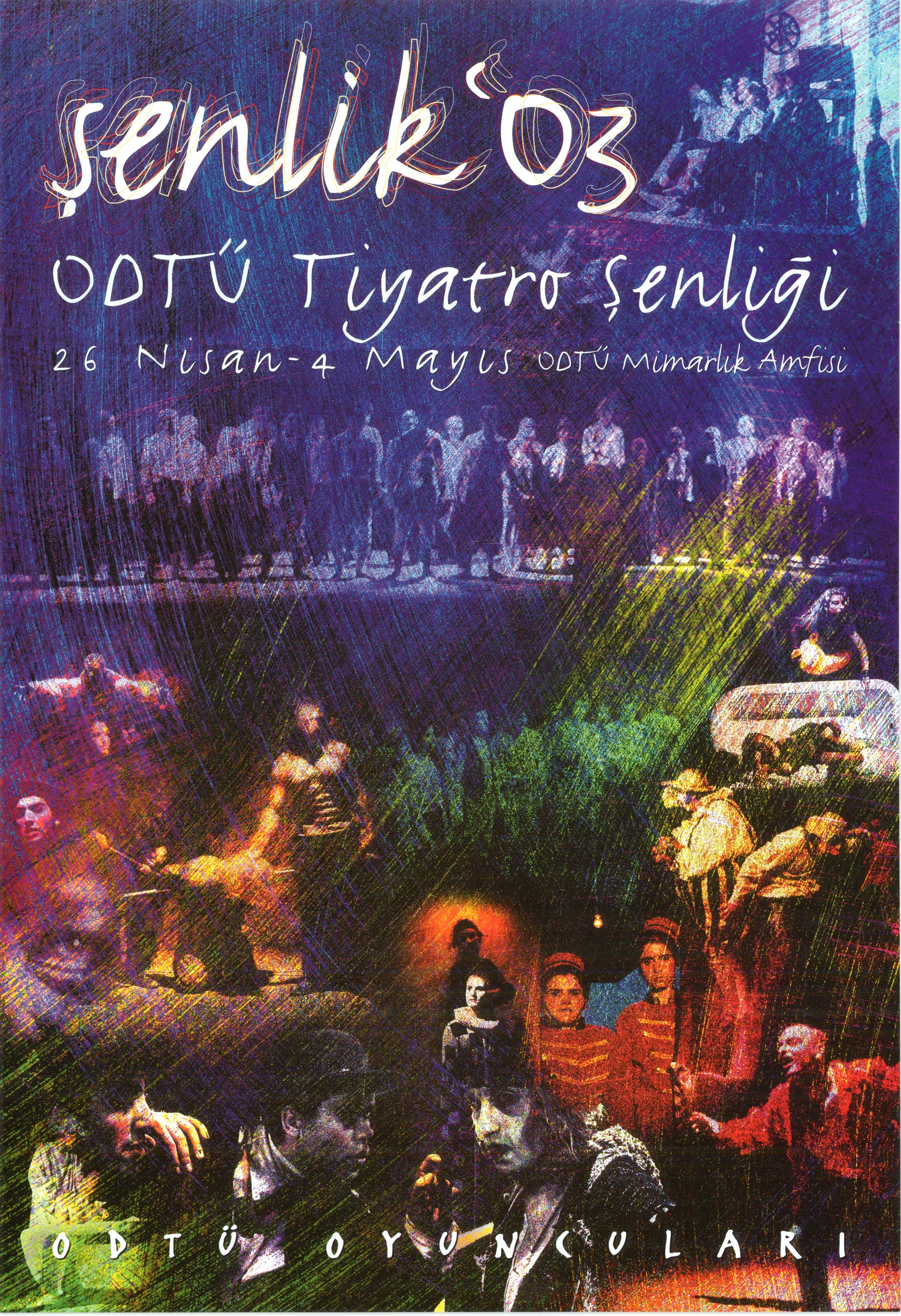"Festival 03" METU theater festival poster and brochure (2003)
