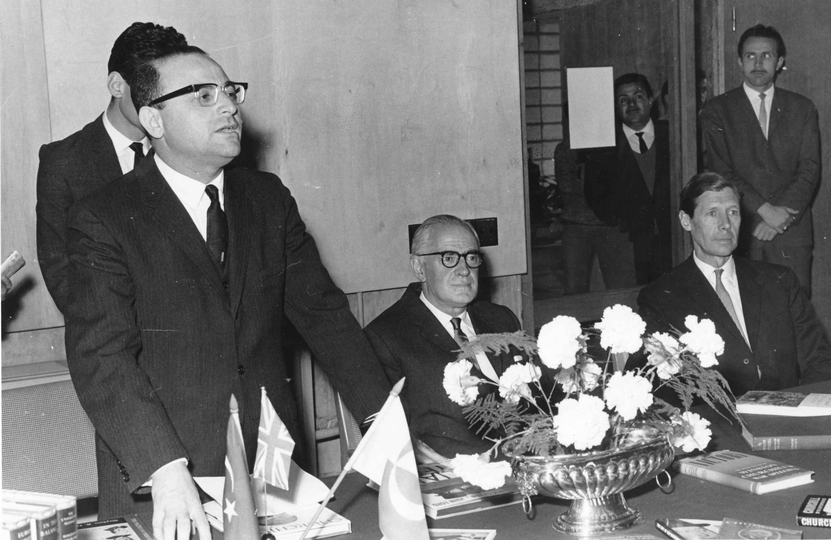 British Foreign Secretary Michael Stewart's visitatiton to METU Library: Churcill Library Ceremony Rector Kemal Kurdaş speaks (19 April 1966)
