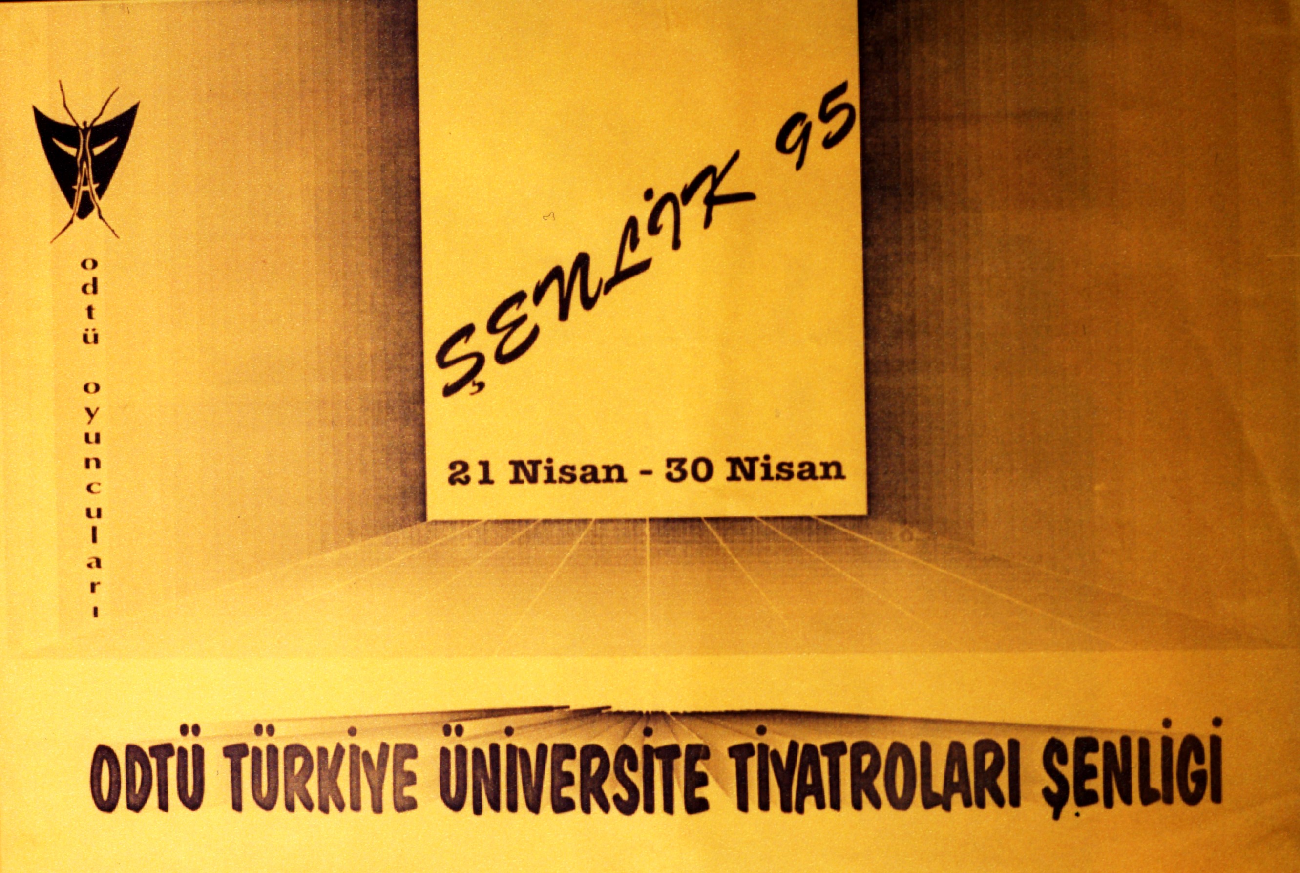 "Festival 95" METU university theater festival poster and brochure (1995)