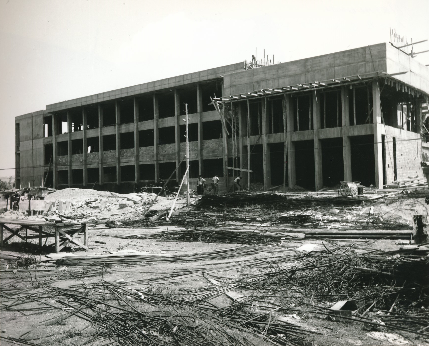 Metallurgy Amphitheatre construction, north facade view (July 7, 1968)