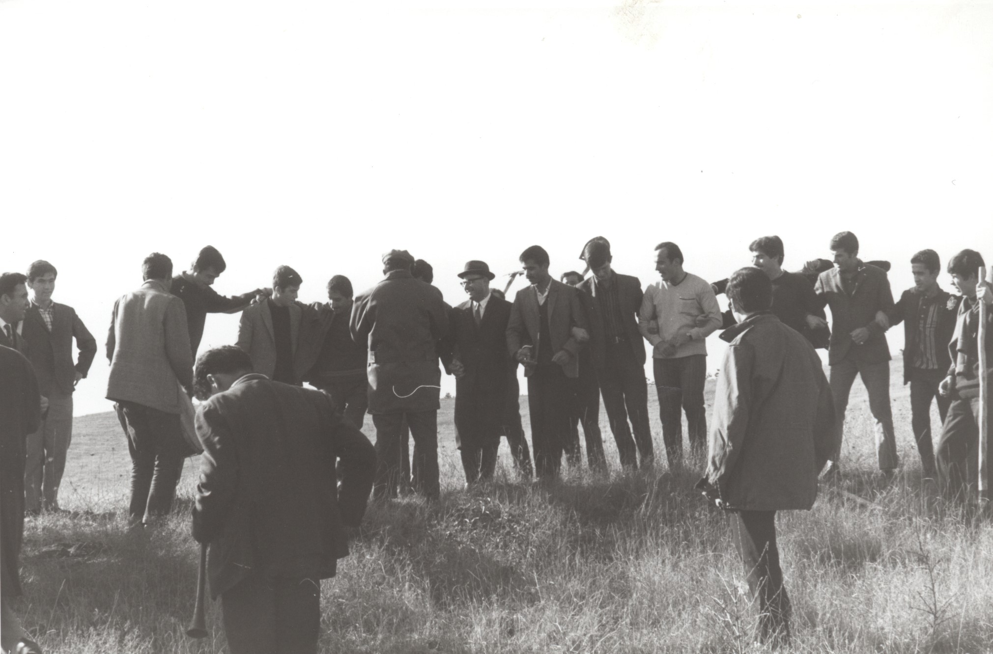 President Kemal Kurdaş with students at a annual tree planting activity (1960s)