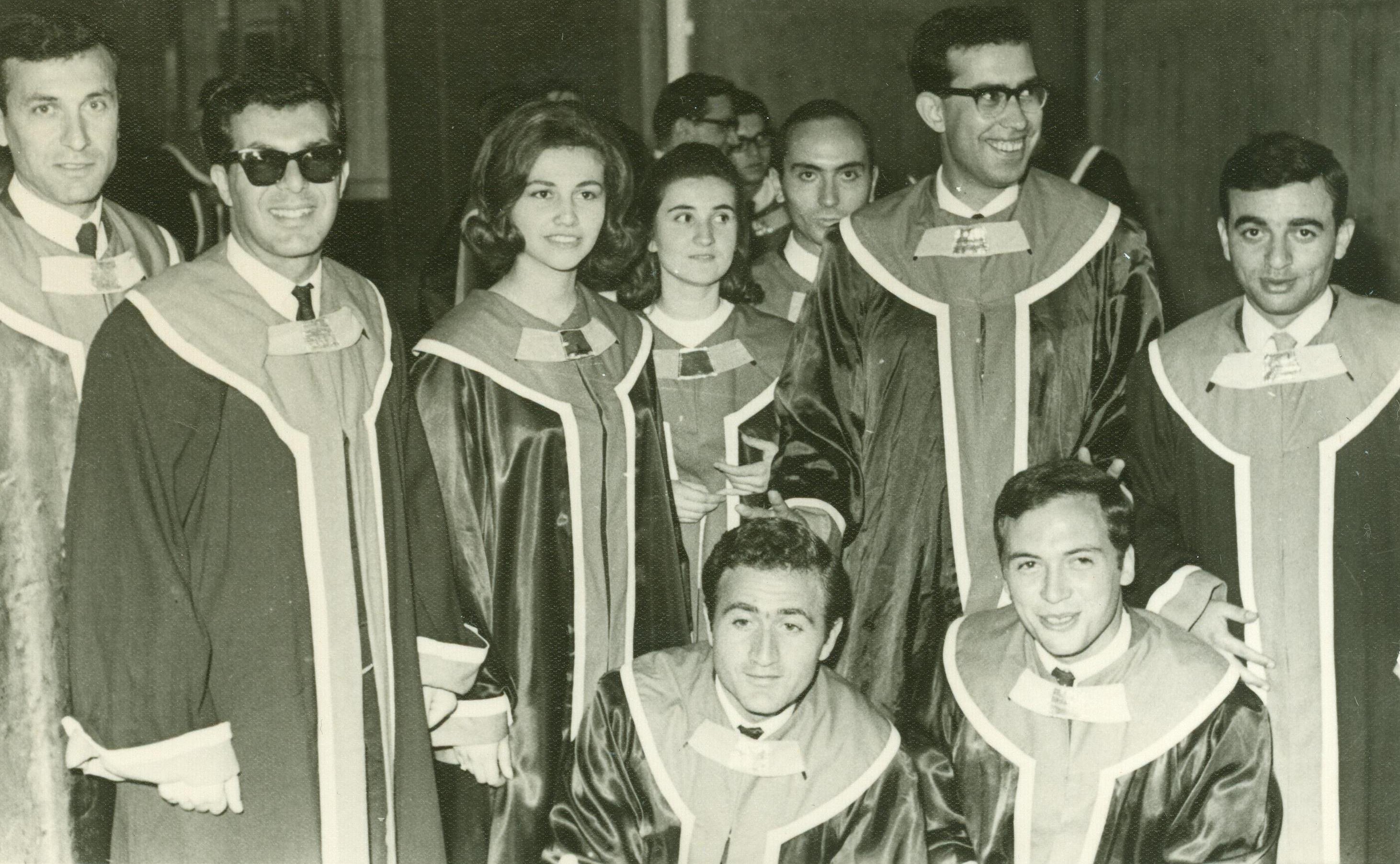 Civil Engineering Department students graduation photo (1960s)