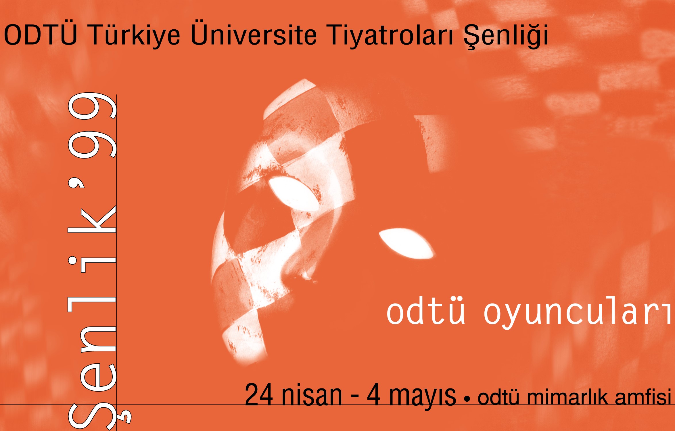 "Festival 99" METU University Theater Festival poster and brochure (1999)