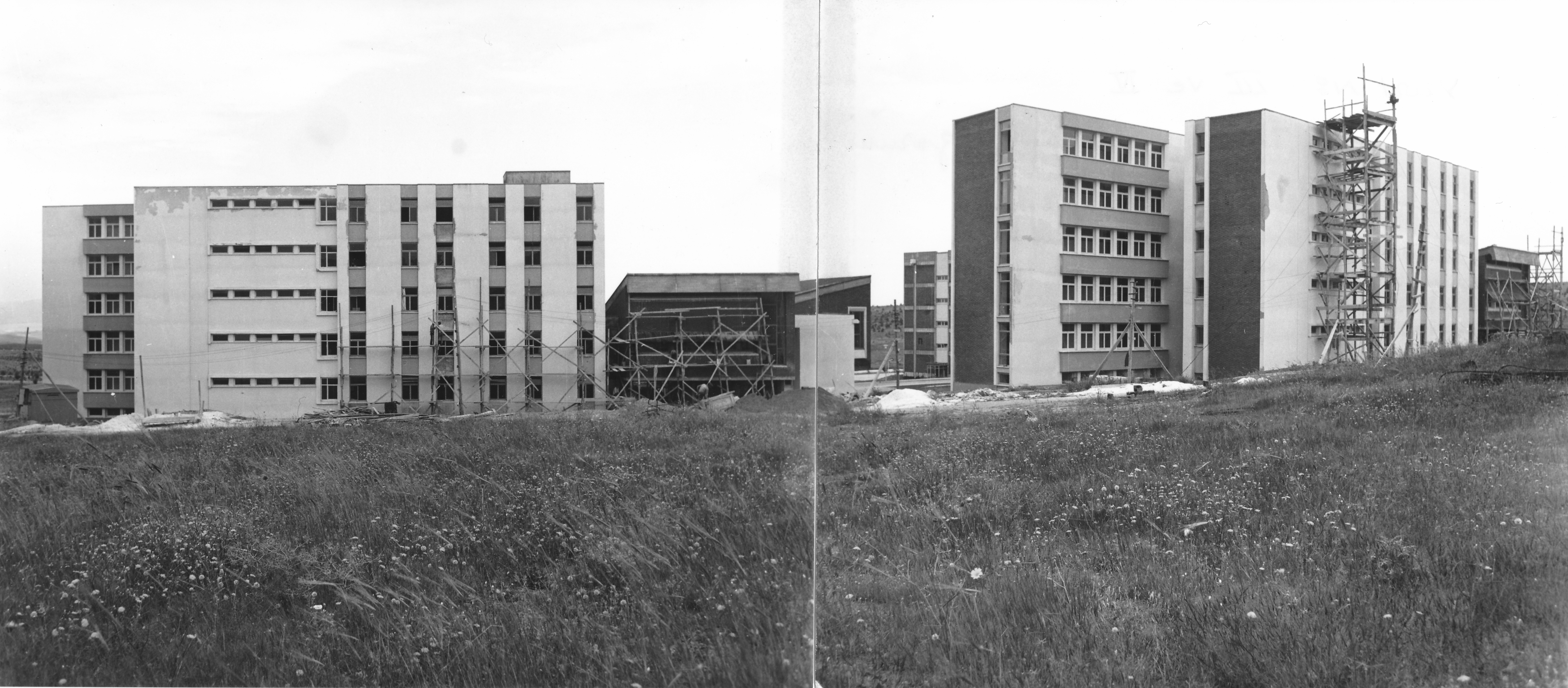 Construction of B type 3rd and 4th dormitories (1966)