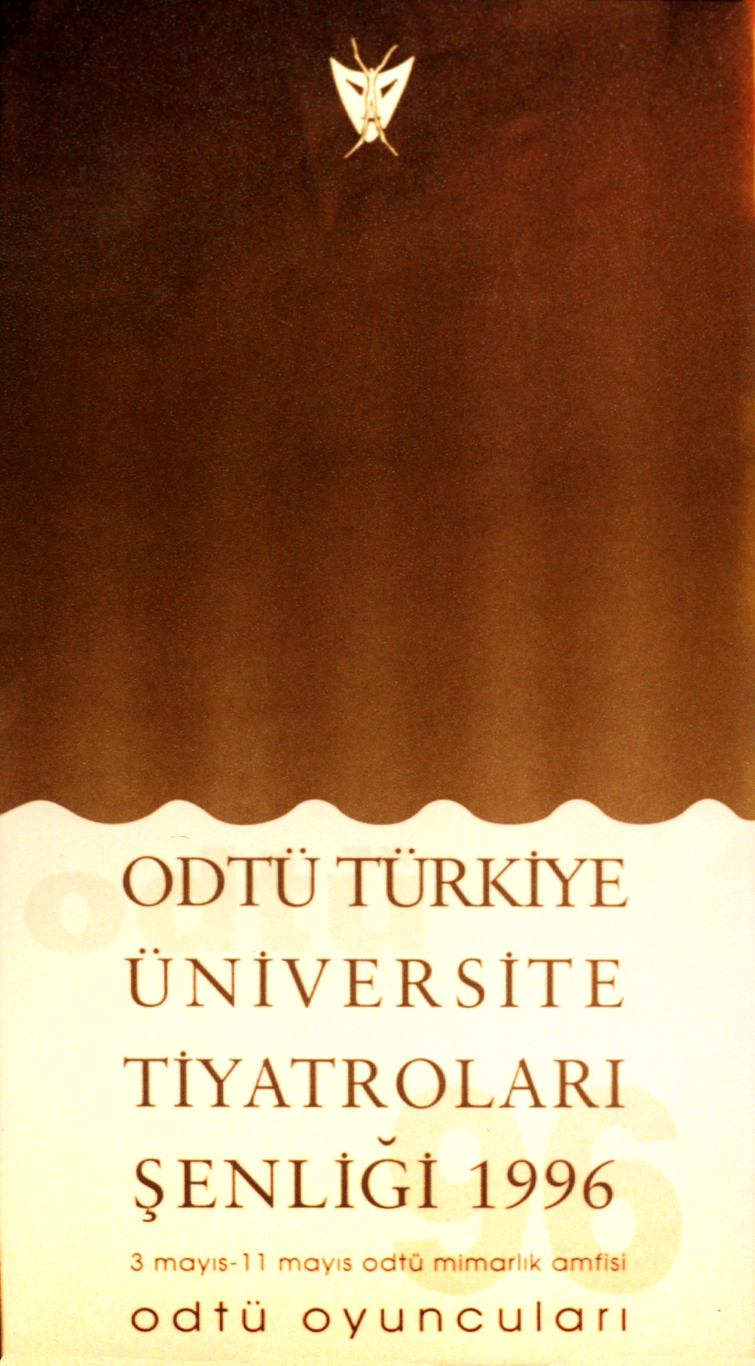 "Festival 96" METU university theater festival poster and brochure (1996)