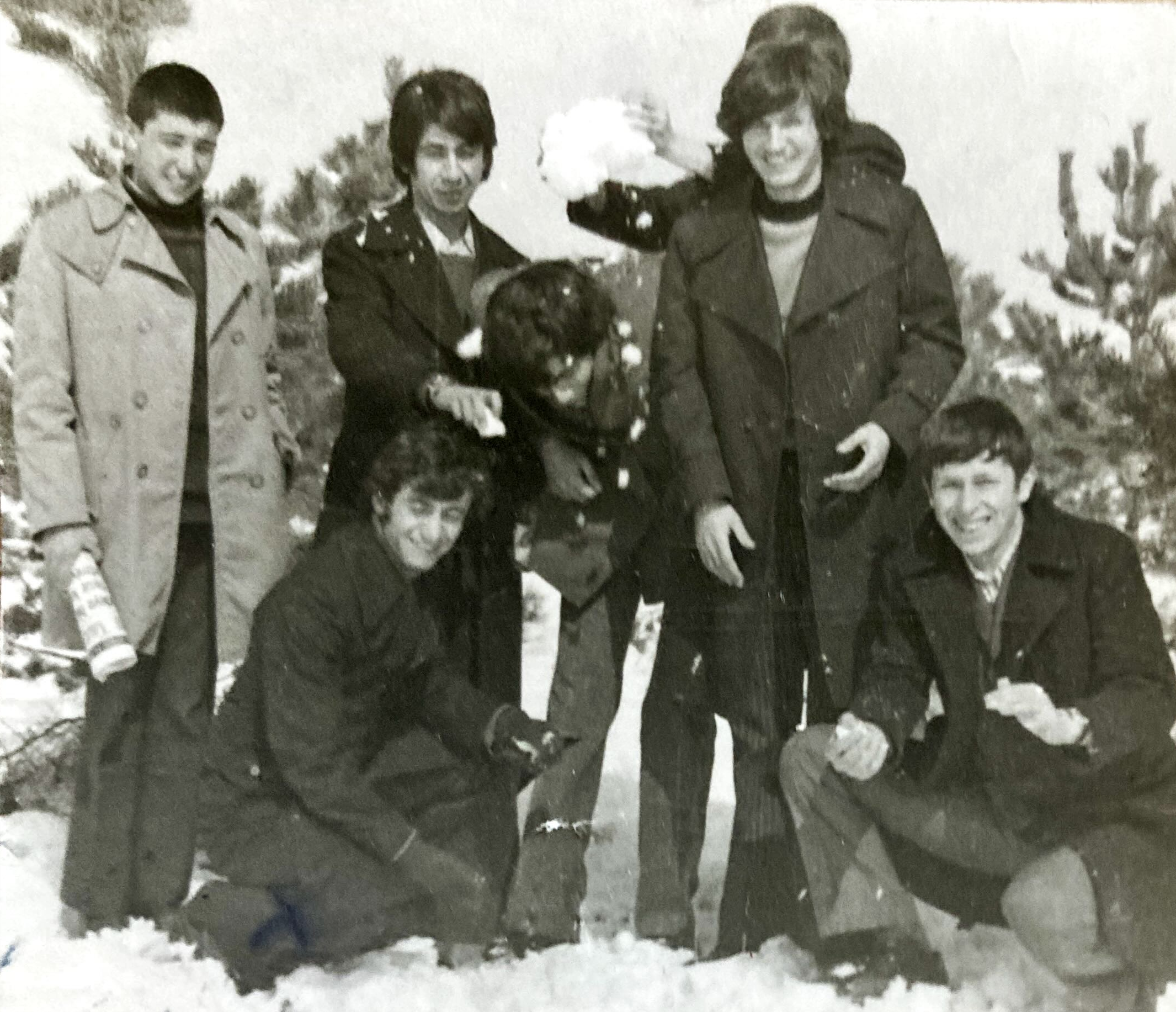 Preparatory school students in winter 1973