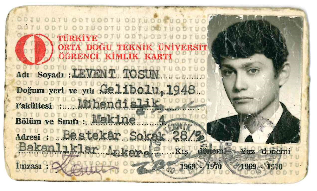 METU student ID card (1969-1970)
