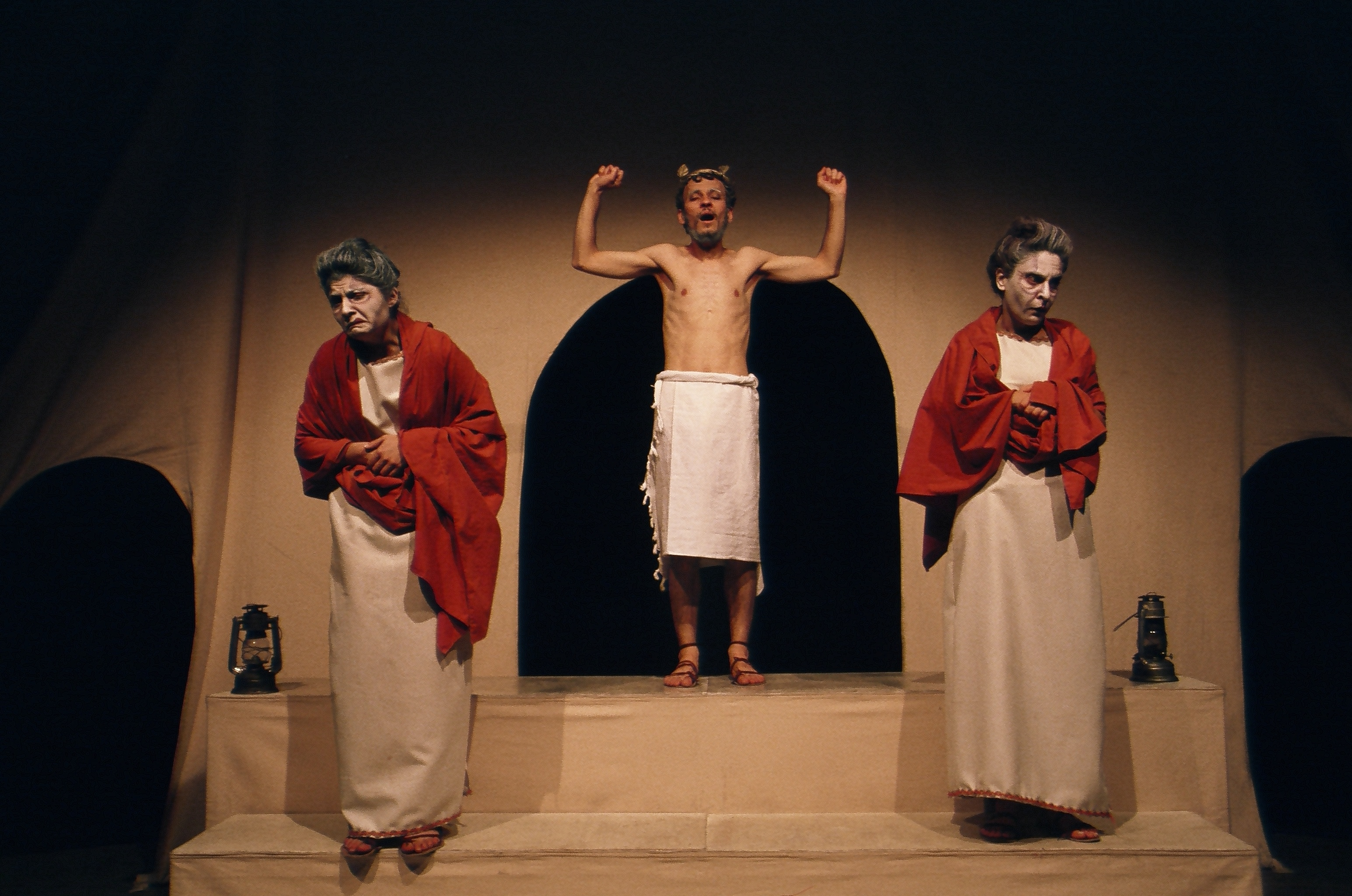 "Romulus the Great" play photos (METU Players, 2000)